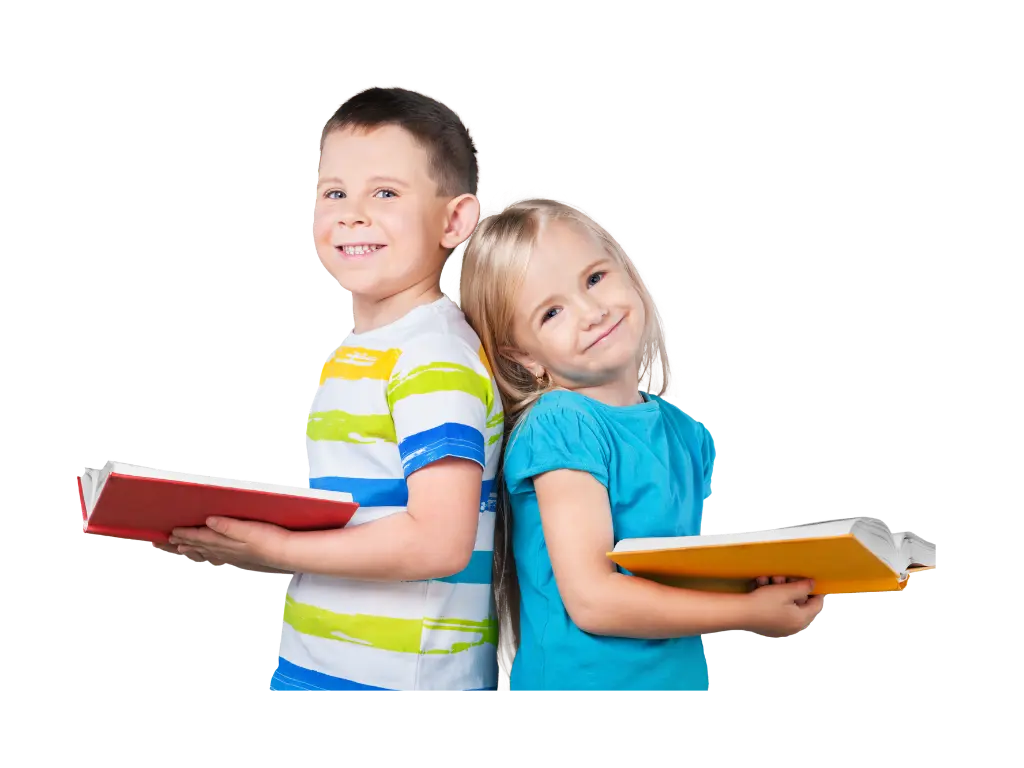 Children engaged in interactive storytelling session with animated expressions